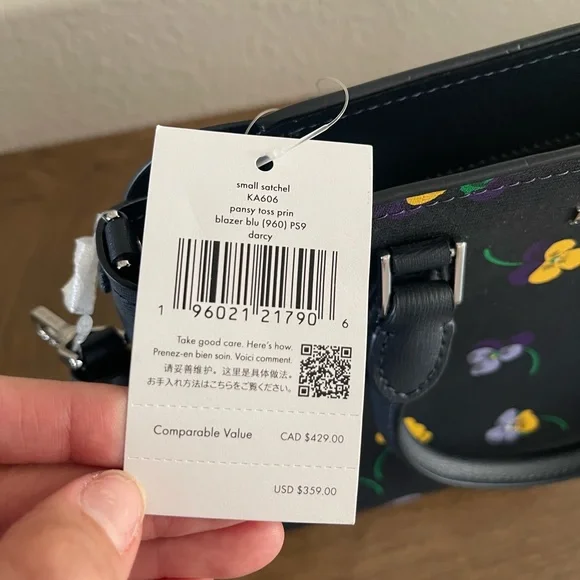 Kate Spade New York Floral Satchel Crossbody Bag + Matching Wallet NWT - Picture 4 of 7